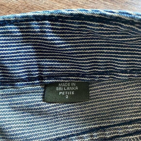 Eddie Bauer Jeans Indigo Stripe Lightly Distressed 2 Petite Outdoors - Picture 4 of 13